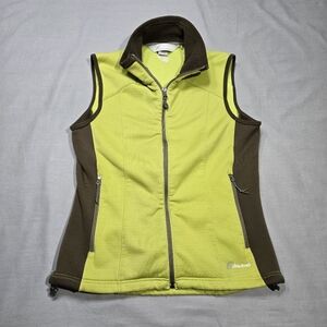 Cloudveil Womens Fleece Vest Size‎ Medium - Green and Brown Gorpcore Canada